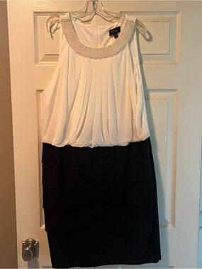 dressbarn Ivory Beaded Cocktail Dress